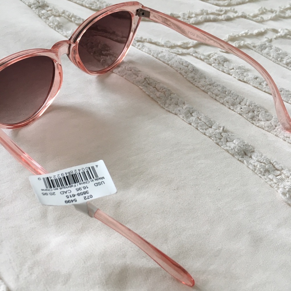 aerie Translucent Amber Oval Sunglasses with Dark Lenses - Picture 5 of 5